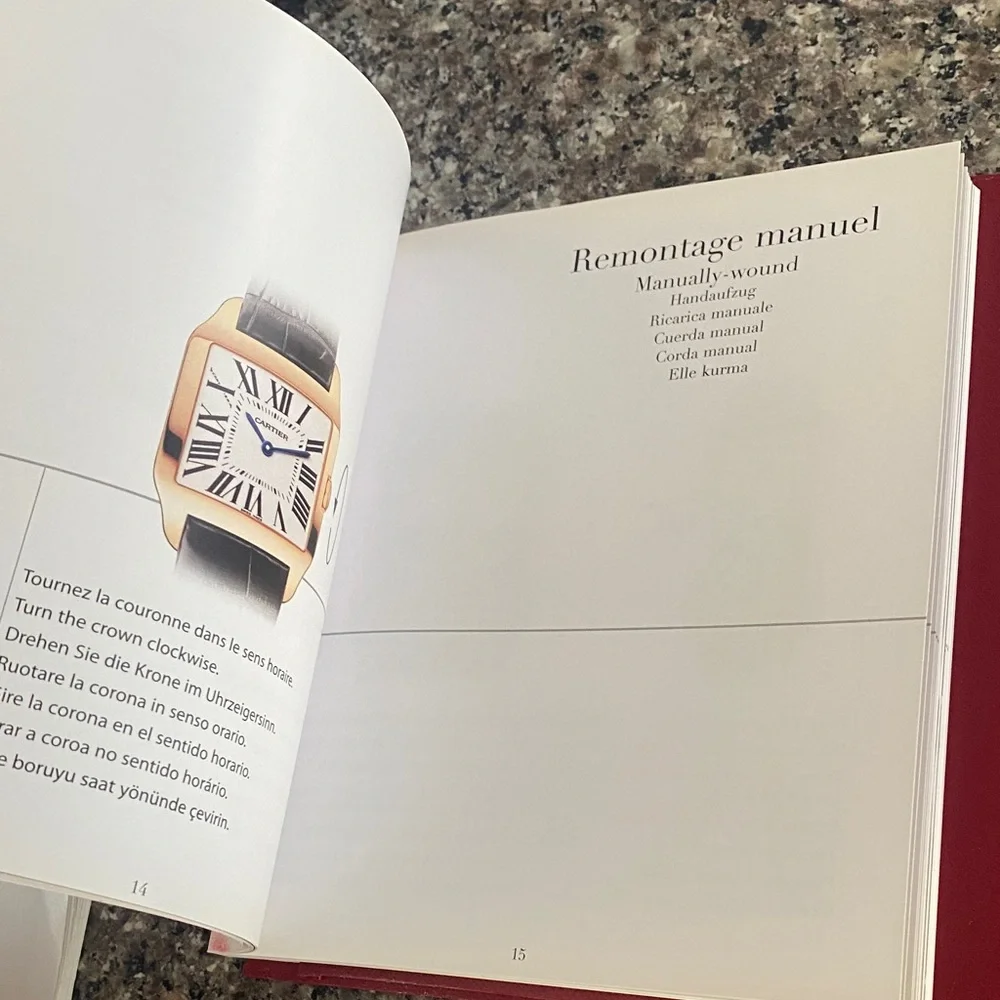 Vintage Cartier Red Collector's watch DVD and certificate